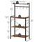 4-Tier Kitchen Rack Microwave Stand Coffee Bar Organizer Brown